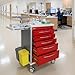 Metateel All-Aluminum Medical Rolling Crash Cart, Mobile Trolley Nursing Cart with 5 Tiers Drawers, Silent Casters, Adjustable IV Pole, CPR Board, Trash Bin, O2 Holder, for Clinic, Hospital, Lab