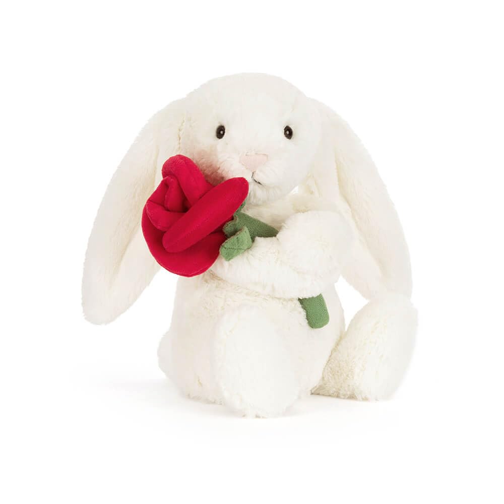  Cream Bunny With Rose うさぎ ぬいぐるみ Jellycat Cream Bunny With Rose - Valentine's Day 2026 Limited