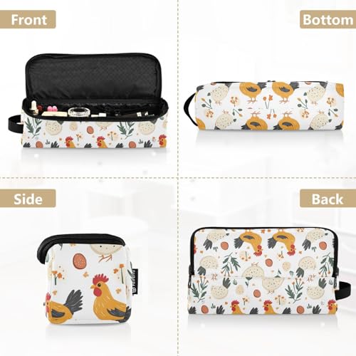 Bolso de viaje resistente al calor Rooster Chicken Marble para herramientas de cabello, con tapete aislante para planchas, rizadores y accesorios de cuidado capilar miniatura 5