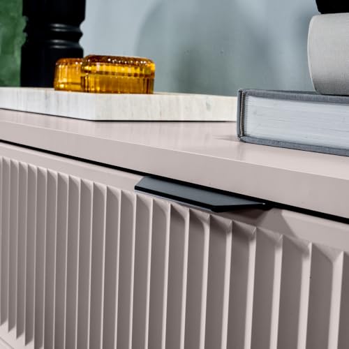 Lomadox Wohnzimmer Set Wohnwand Anbauwand Kaschmir beige 6-teilig modern Kommode Vitrine Wandregal Lowboard Highboard Couchtisch – Bild 3