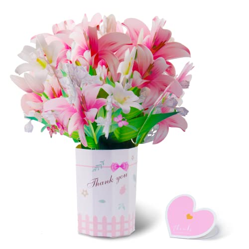 INPHER Tarjeta de flores desplegable (lirio) Cover