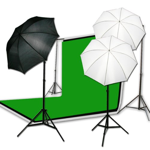 ePhoto 3 x Muslins Backdrop Background Support System Studio Photography Video Lighting Kit H4046