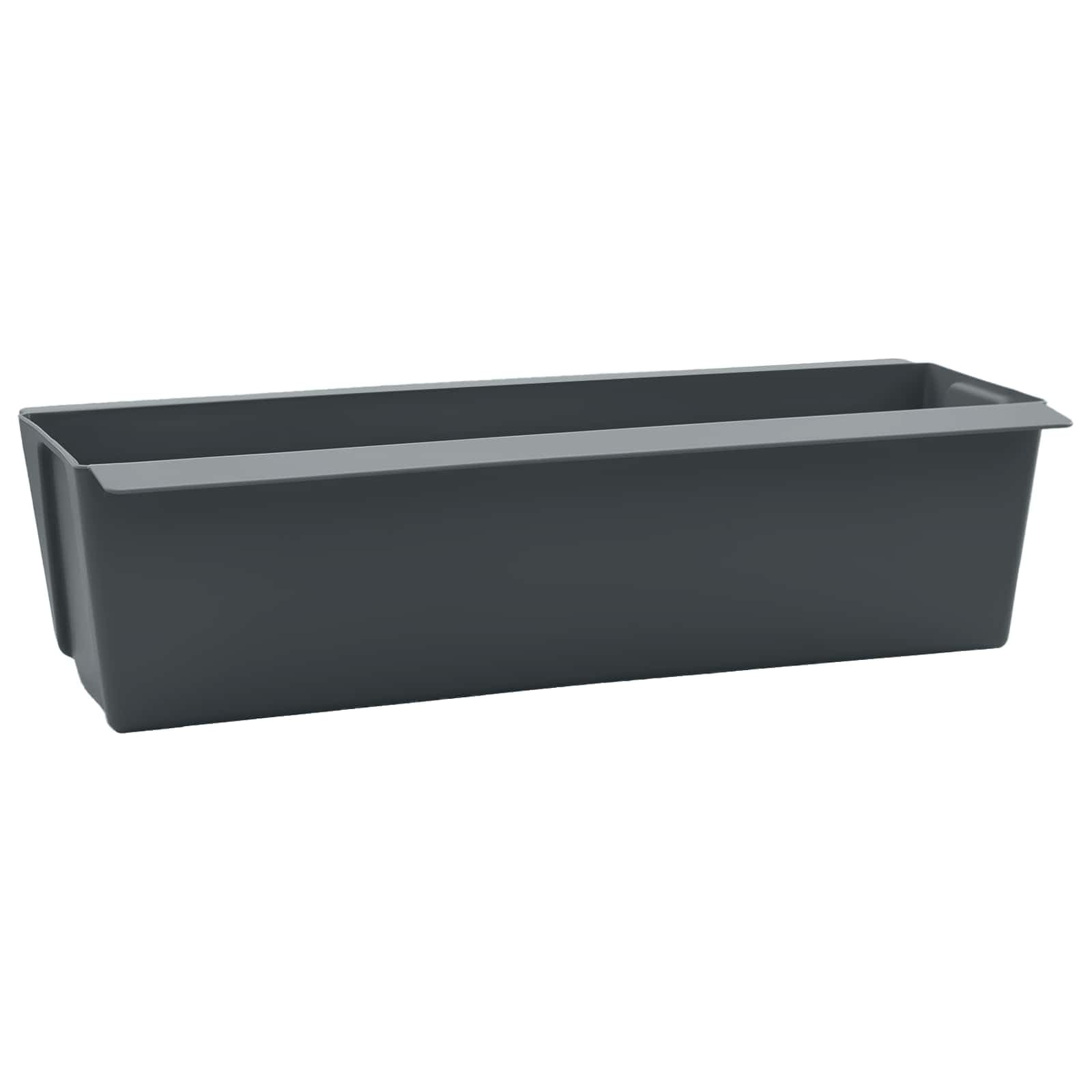 24er Set Blumenkasten für Europaletten Grau, 36x13,5x9,5 cm Pflanzkasten aus robustem Kunststoff, Moderner Balkonkasten für Kräuter und Blumen, Vertikaler Garten Einsatz