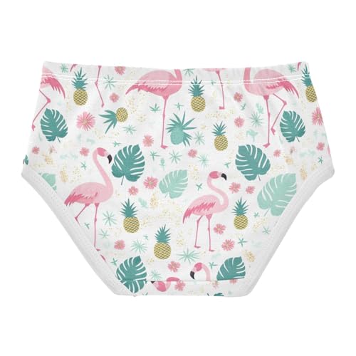 Wusikd Cute Flamingo Girls' Underwear Cotton Pineapple Girls Briefs Soft Toddler Underwear 2T2