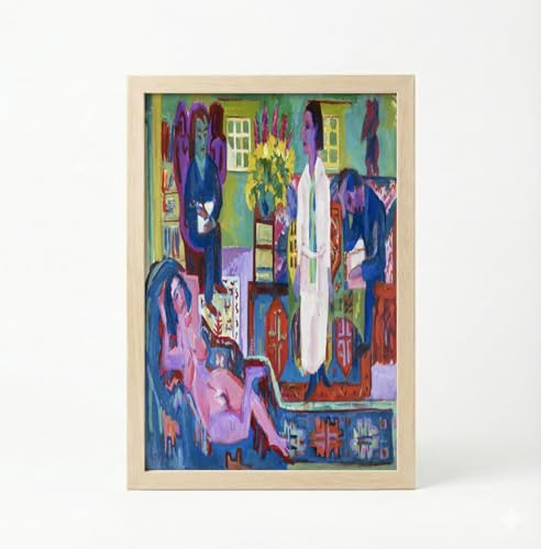 Image of BLINKART Henri Matis Aesthetic Modern Art Walls With Frame | Natural Wood Texture | Living Room Bedroom Office Wall Decoration | Poster Home Decor Frames Wall Bedroom | 12x8 Inches(D242)