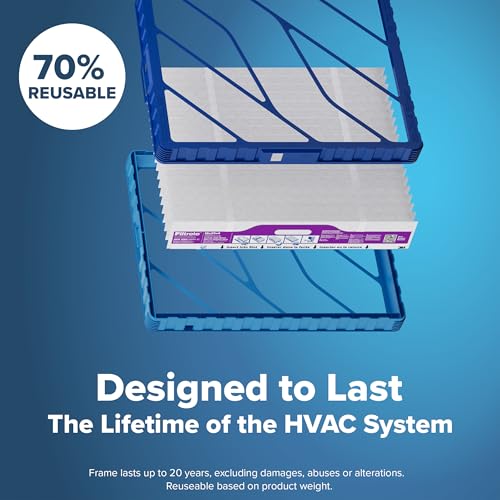 Filtrete 20x25x4 Refillable Air Filter Starter Kit, MPR 1550, MERV 12, 1 Reusable Air Filter Frame & 2 Air Filters, Fits Honeywell & Lennox, Allergen Bacteria & Virus, Actual size 19.88 x 24.62 x 4.25 - image 9