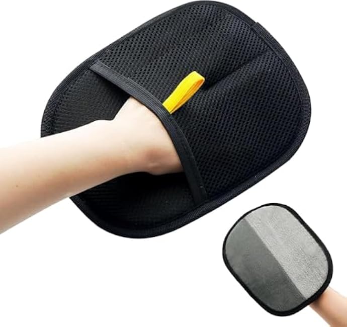 Double-Sided Pet Hair Removal Gloves - Electrostatic Grooming Gloves for Dogs & Cats, Reusable Fur Removal Gloves for Furniture, Couch, Carpet, Clothing & Car Seats-uKHZfJV4