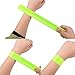 HEQUSigns 20 Pcs Reflector Snap Bands Fluorescent Slap Armbands Reflector Strips High Visibility Slap Safety Bands for Children Adults Boys and Girls When Cycling Running Jogging