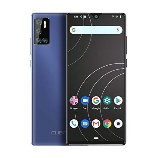 CUBOT P40 Smartphone ohne Vertrag, Handy 4GB RAM/128GB, 6.2 Zoll Bildschirm, 4200mAh Akku, Android 10, Vier Kamera, 256GB Erweiterbar, 4G Dual SIM,Blau