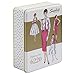 Simplicity Vintage 1950's Fashion Polka Dot Sewing Storage Tin Box, 6.75'' x 8.75'' x 2.75''