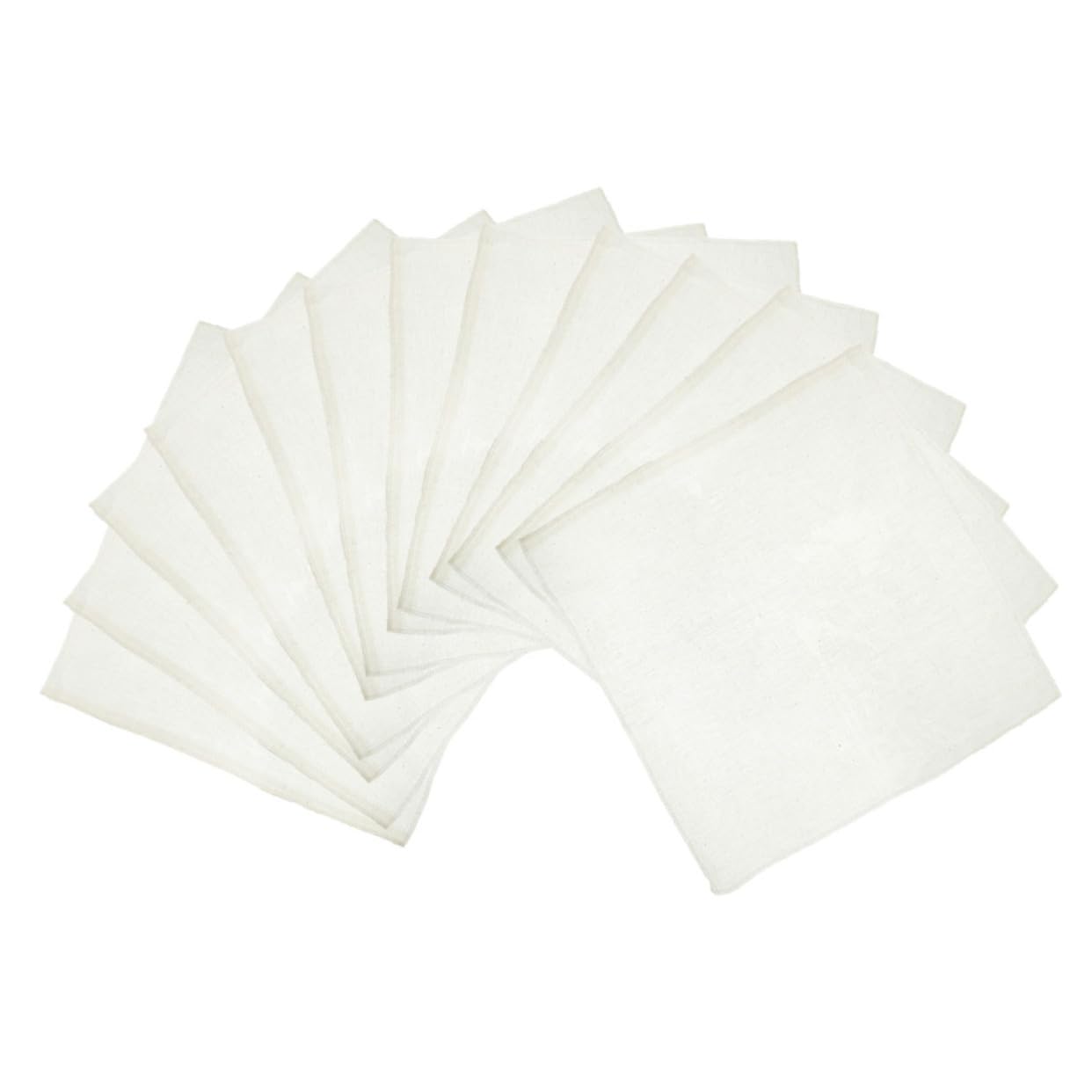 PRETYZOOM 5 Set Di Grandi Garze Quadrate in 100% Cotone Non Sbiancato Ideali Per La Cottura Del Tofu 12 Pezzi * 5