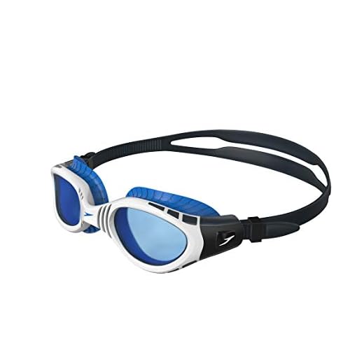 Speedo Futura Biofuse Flexiseal Gafas de Natación, para mujeres, Blanco/Azul, Talla Única