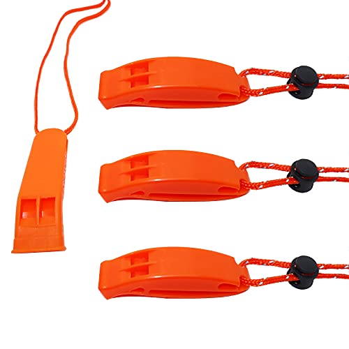 Whistles with Lanyard Emergency Whistle Loud Alarm for Safety Camping Hiking Hunting Fishing Swimming Dog Training Coach Referee Police Women Elder