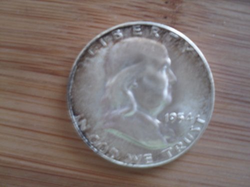 1954 S Ben Franklin Half Dollar