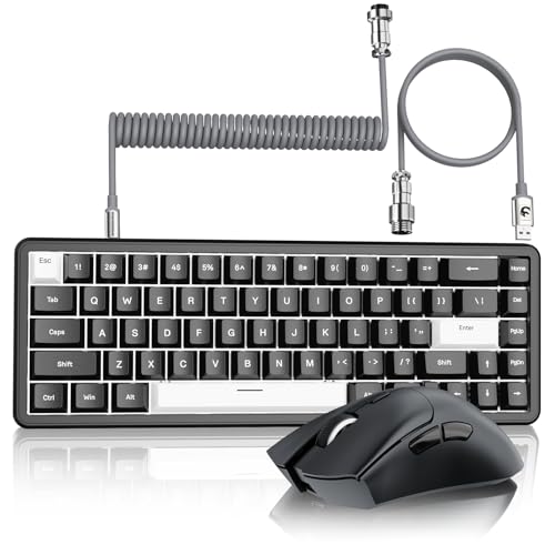 ATTACK SHARK X65HE+R1 Q[~OL[{[h}EXZbg 65% CsbhgK[ RGB 8K|[O[g / y59g }EX PAW3311 18000DPI 2.4G/Bluetooth / 0.125msC