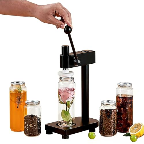 AXGCAA Machine à sceller Les gobelets, scelleuse Manuelle pour Bouteilles et canettes, Hauteur réglable, Outil d'emballage en Alliage d'aluminium Facile à Utiliser