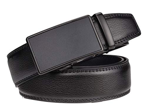 Men's Ratchet Belt Genuine Leather Slide Belts Adjustable2