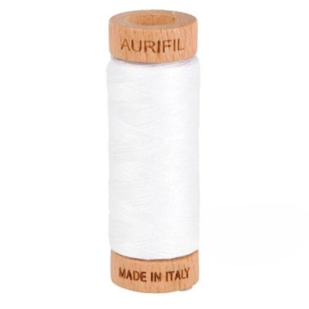 Aurifil Cotton Mako 80wt Thread, Chalk