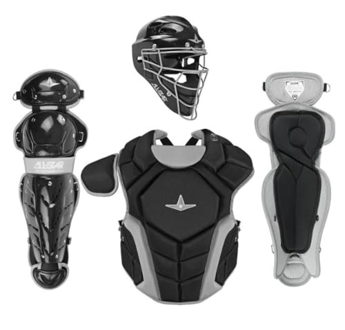 All-Star Top Star Series Baseball Catching Equipment Kit, Meets NOCSAE Standard - Ages 7 to 9, Black