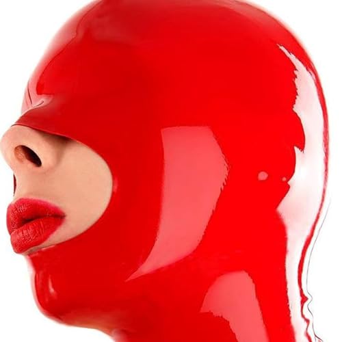 Masque BDSM latex fermeture éclair pour bondage et cosplay adulte