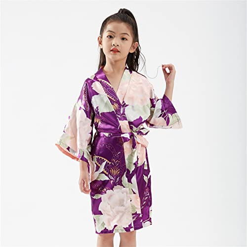 Kids Toddler Baby Girls Print Half Sleeve 𝗡ight𝐝ress Japanese Kimono Yukata Spring Summer Clothes for Little3