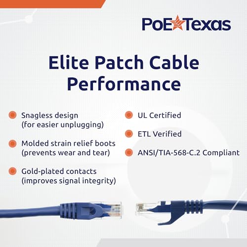 Cable Ethernet Cat 6 PoE Texas 7 pies 10 unidades azul miniatura 4