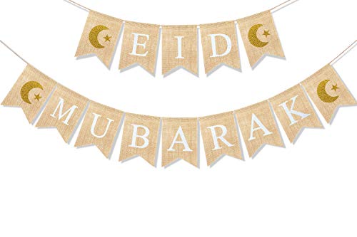 Uniwish Eid Mubarak Banner Eid Mubarak Decorations for Home