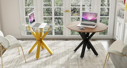 Table Base 28 Inch,Heavy Duty Pedestal Metal Dining Table Base for Glass, Marble, and Wood Tops, Furniture Legs for Home,Kitchen,Office(Black)