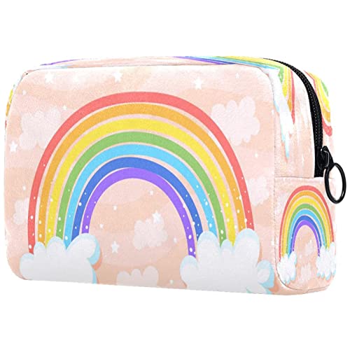 Kosmetiktasche Kulturbeutel Waschtasche Regenbogen Kulturtasche Tragbar Make-Up Tasche Für Frauen Und Mädchen 18.5x7.5x13cm Cover