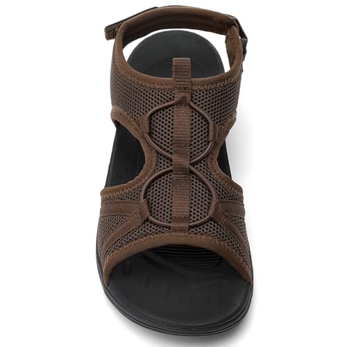 Image of UBFEN Womens Hiking Sandals Comfortable Walking Sandals Summer Sport Breathable Arch Support