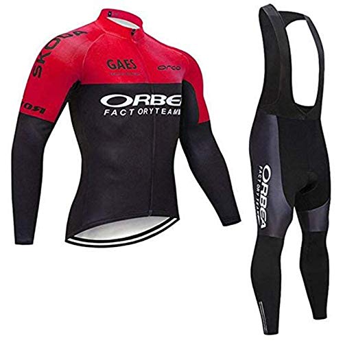 LOGASMART Conjunto Ciclismo Hombre Trajes de Bicicleta Ropa Btt Otoño Manga Larga Team