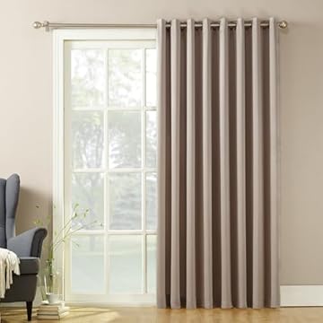 patio door curtains with pull rod