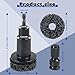 Wshxjzyay Wheel Hub Cleaning Tool, Wheel Stud Cleaner, Brake Hub Cleaning Kit, Stud with 5 Head, Grinding Maintenance Cleaner Kit for Nuts, Car & Truck