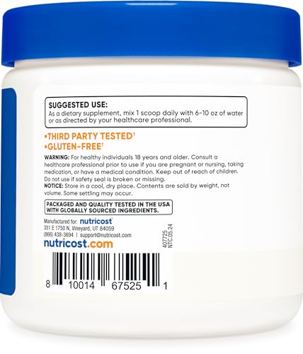 Image of Nutricost L-Glutamine Powder 250 Grams