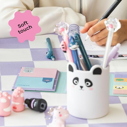 Back2Fun - Weicher Silikon-Stiftehalter für Kinder mit süßem Tiermotiv. Perfekt zum Ordnen von Schulutensilien - ideal zum Schulstart oder als Geschenk
