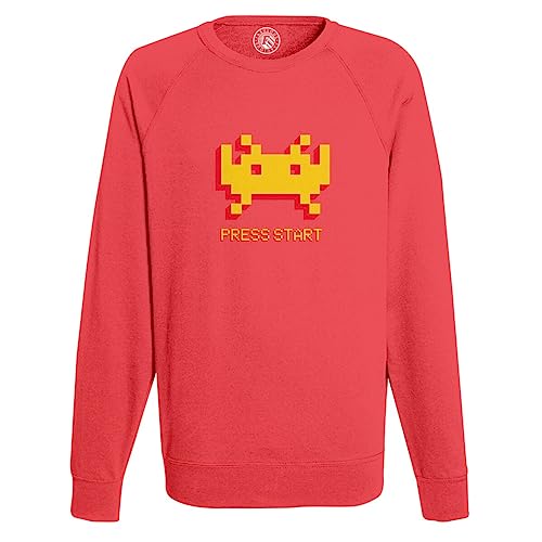 Sweat shirt homme jeux video graphisme retro gaming imprime pixel invaders vintage
