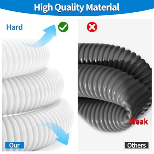 jarkamm Pool Pump Hoses 1.25 Inch X 59 Inch Filter Pump Replacement Pool Hose For Above Ground Pools Flexible PE Tube For Swimming Systems Includes Stainless Steel Clamps (4 Pack White) by jarkamm - Image 3