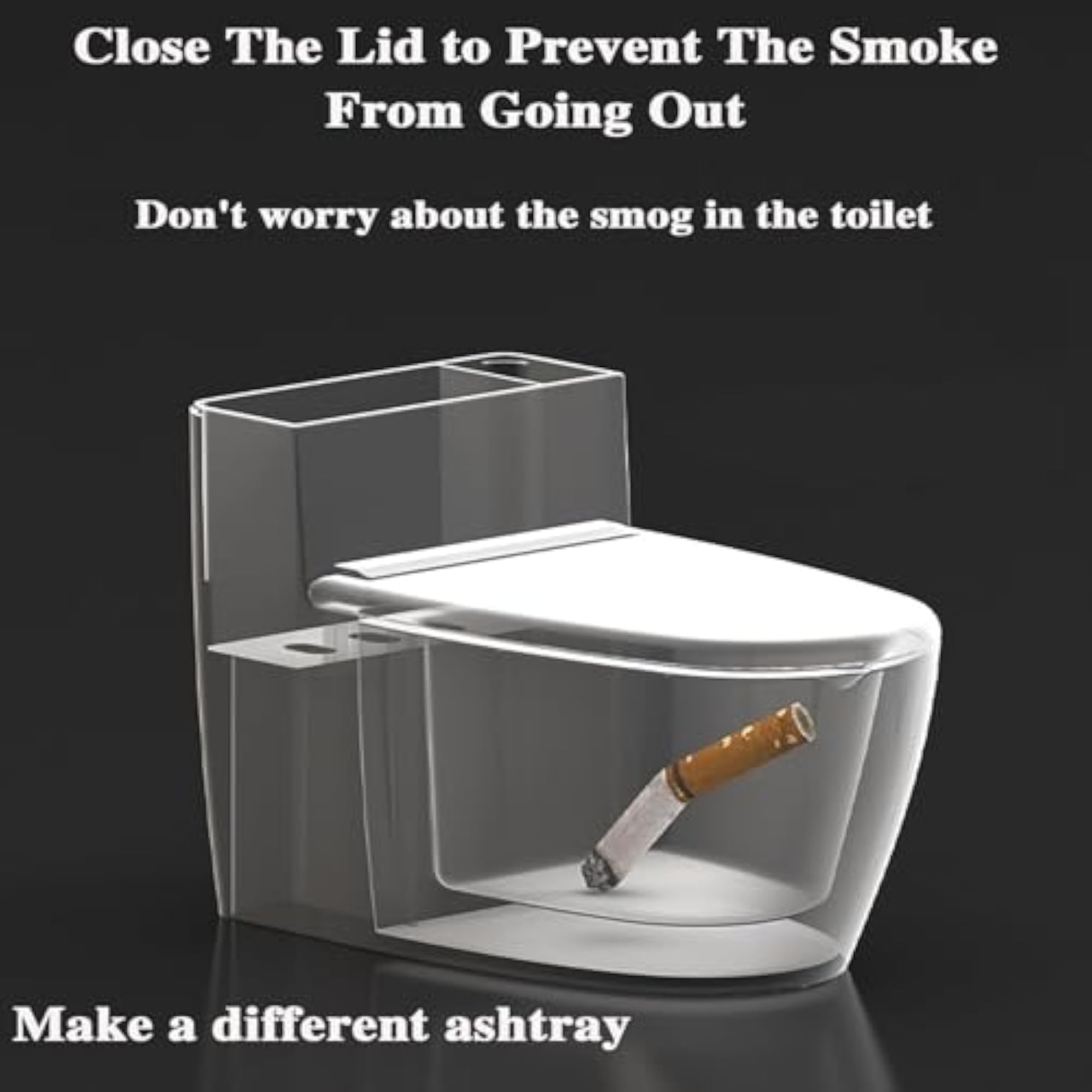Wall-Mounted Cigarette Ashtray with Lid