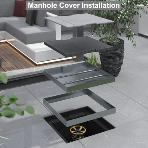 Solution d'accès aux eaux usées Durable : Couvercle Inox Inoxydable 80x80 - 8
