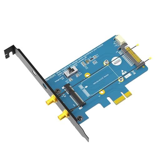 Limtula Módulo WiFi PCIe para Adaptador PCIe 1x con Rangos Antenas Mejoras para Redes Informáticas Computadoras Escritorio