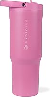 Vista 14 de HydroJug Sport Botella de acero inoxidable con popote, aislada al vacío, de 20 onzas, a prueba de fugas, diseño ergonómico, reutilizable, apta
