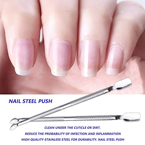 Nagelhautschieber, Edelstahl, Maniküre, Pediküre, tragbar, Metall, silberfarben, 1 Stück – Bild 8