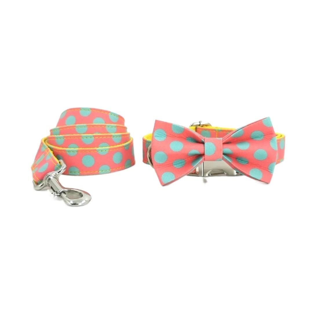 Morbido Guinzaglio Per Cani Collare Per Animali Domestici Con E Guinzaglio Per Cani A Pois Papillon Per Resistente A Sgancio Rapido Antiscivolo Flexi(42-48cm)