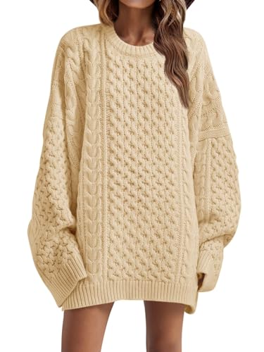 Saodimallsu Womens Oversized Sweaters Chunky Cable Knit