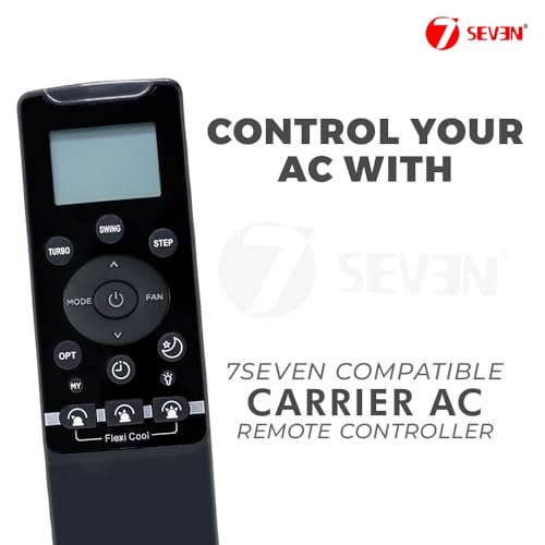 Image of 7SEVEN Compatible for Carrier Ac Remote Original RG56CMI-B0 Model with Flexi Cool Suitable for Split and Window Air Conditioner of 1 1.5 2 Ton Remote Control