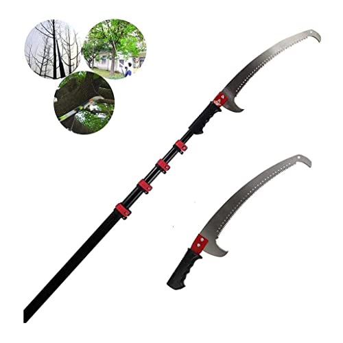 Telescopic Pruning Saw,Red Extendable Telescoping Landscaping Pole Saw Used for Pruning and Trimming Branches and Leaves High-Altitude Fruit Tree Branch Saw Gardening Tool(3.6m) - Image 4
