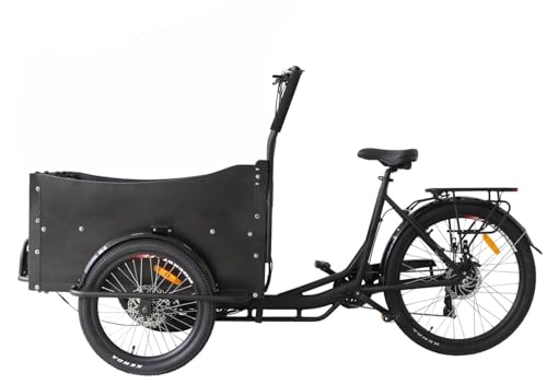 E-Lastenrad E-Donkey – Elektrisches Lastenfahrrad 25 km/h, 36V Lithium-Akku, 250W Motor, ideal für Kindertransport & Familienausflüge, hohe Sicherheit & Komfort