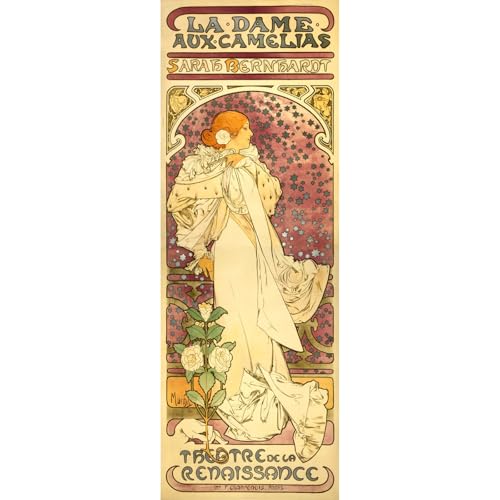 La Dame Aux Camelias Mucha : décoration murale unique pour intérieurs modernes