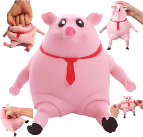 Aubzy Jouet Anti-Stress Cochon à Presser – Doux Jouet de Décompression Fidget, Rose, Jouet Sensoriel pour Adultes, Réduction du Stress & Détente, Cadeau de Fête