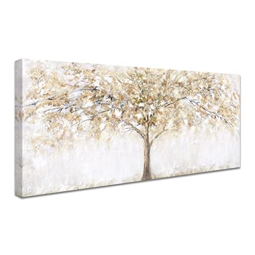 Brillando Árbol Marco de madera Grandes Cuadros Decoracion Salon Modernos Abstracto Lienzo decorativos Pintura Imagen Foto cuadros Decorativos Salon Comedor Dormitorio Decoracion pared 50x120cm